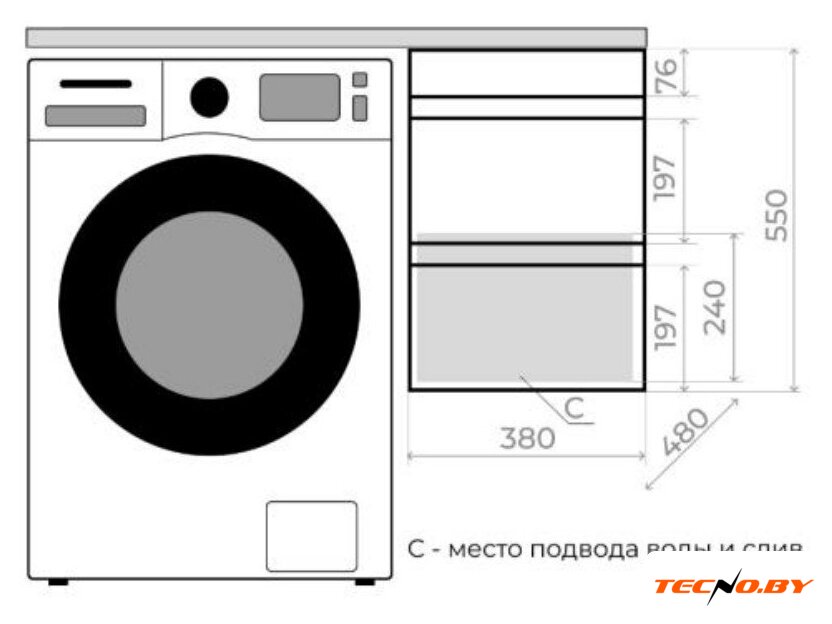  Style Line Тумба под умывальник Оптима 40 2 ящика Plus (подвесная) - Изображение №5 — Интернет-Магазин TECNO.BY