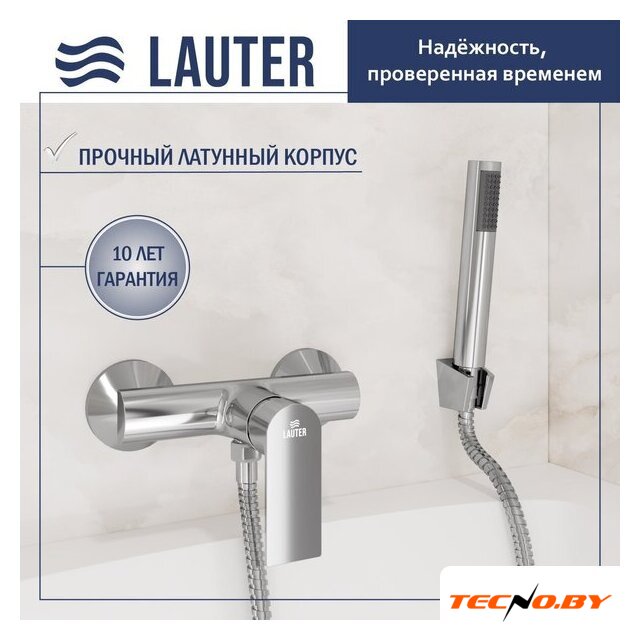 Смеситель Lauter Reef 21СК9678C с лейкой Living Lily 21S10048 - Изображение №1 — Интернет-Магазин TECNO.BY