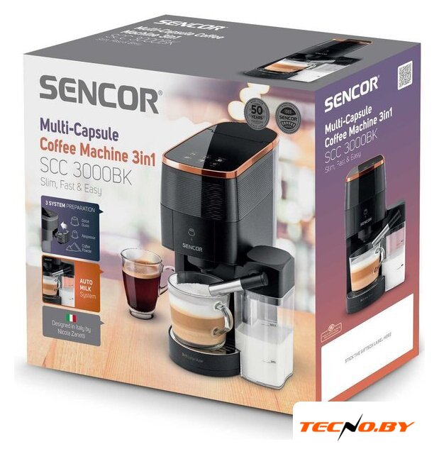 Капсульная кофеварка Sencor SCC 3000BK - Изображение №16 — Интернет-Магазин TECNO.BY