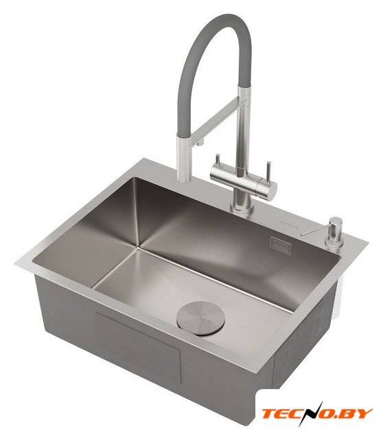 Кухонная мойка Roxen Simple 560220-60-V сатин/текстурная (с коландером и дозатором) - Изображение №13 — Интернет-Магазин TECNO.BY