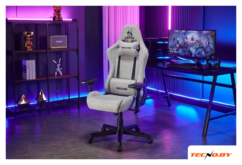 Игровое (геймерское) кресло Evolution Tactic Pro (серый) - Изображение №19 — Интернет-Магазин TECNO.BY