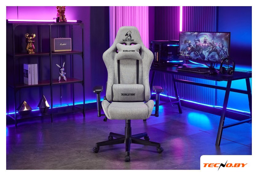 Игровое (геймерское) кресло Evolution Tactic Pro (серый) - Изображение №14 — Интернет-Магазин TECNO.BY