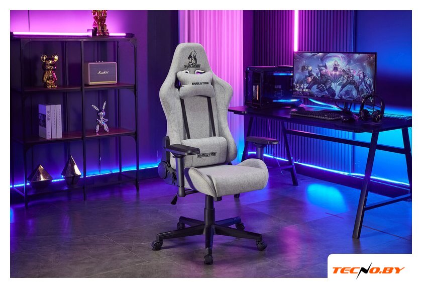 Игровое (геймерское) кресло Evolution Tactic Pro (серый) - Изображение №15 — Интернет-Магазин TECNO.BY