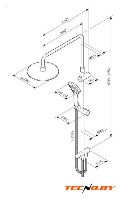 Душевая система  AM.PM Gem F0790033 - Изображение №9 — Интернет-Магазин TECNO.BY