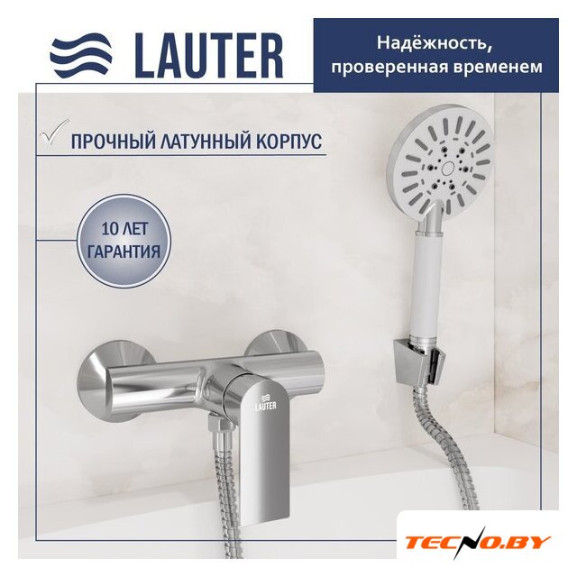 Смеситель Lauter Reef 21СК9678C с лейкой Living Nevada 21S10146 - Изображение №1 — Интернет-Магазин TECNO.BY