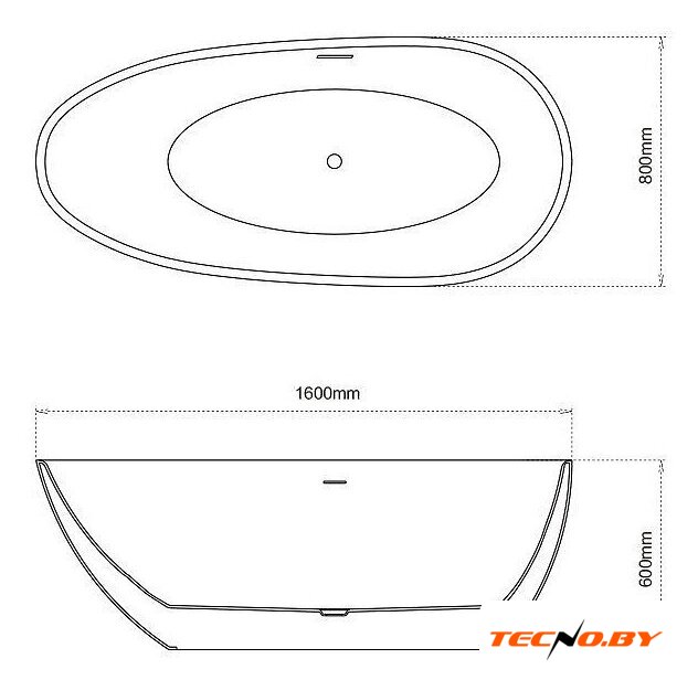 Ванна Grossman GR-1103 Fly 160x80 - Изображение №7 — Интернет-Магазин TECNO.BY
