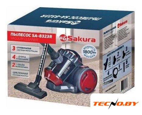 Пылесос Sakura SA-8323R - Изображение №2 — Интернет-Магазин TECNO.BY
