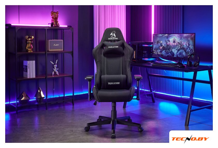 Игровое (геймерское) кресло Evolution Tactic Pro (черный) - Изображение №15 — Интернет-Магазин TECNO.BY