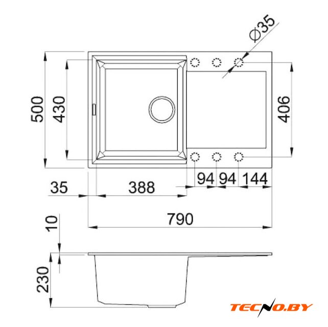 Кухонная мойка Elleci Easy 300 Tortora 43 - Изображение №2 — Интернет-Магазин TECNO.BY