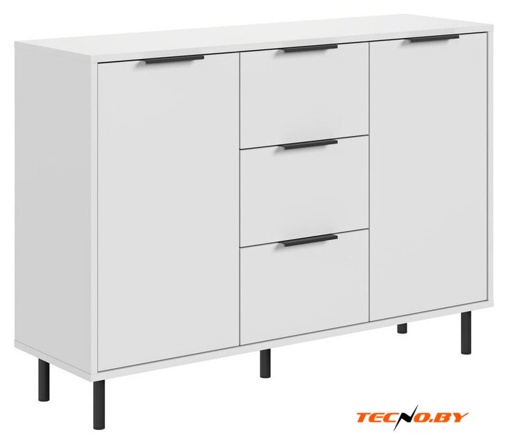Тумба Mio Tesoro Rimini KOM2D3S (белый/белый) - Изображение №1 — Интернет-Магазин TECNO.BY
