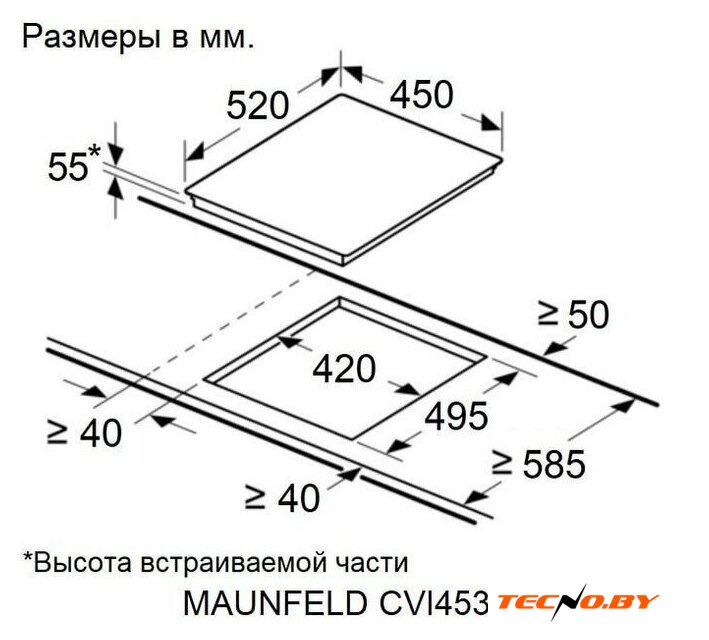 Варочная панель MAUNFELD CVI453SBBK Inverter - Изображение №7 — Интернет-Магазин TECNO.BY