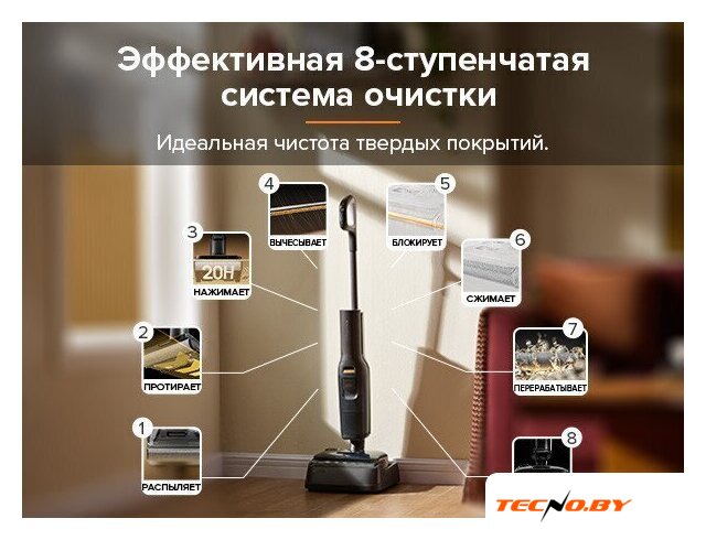 Вертикальный моющий пылесос Roborock Wet And Dry Vacuum Cleaner F25 WD5M1A (черный) - Изображение №17 — Интернет-Магазин TECNO.BY