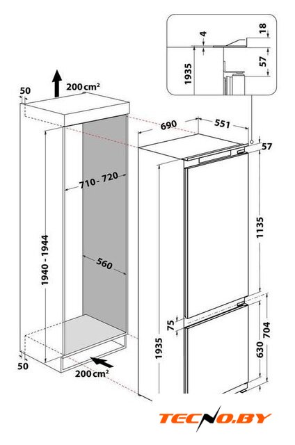 Холодильник Whirlpool WH SP70 T262 P - Изображение №13 — Интернет-Магазин TECNO.BY