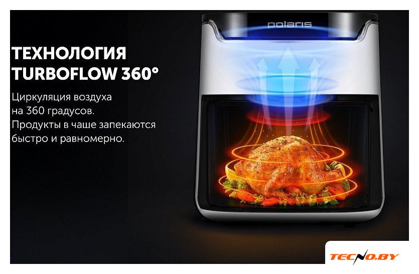Аэрогриль (аэрофритюрница) Polaris PAF 5502 (белый) - Изображение №18 — Интернет-Магазин TECNO.BY