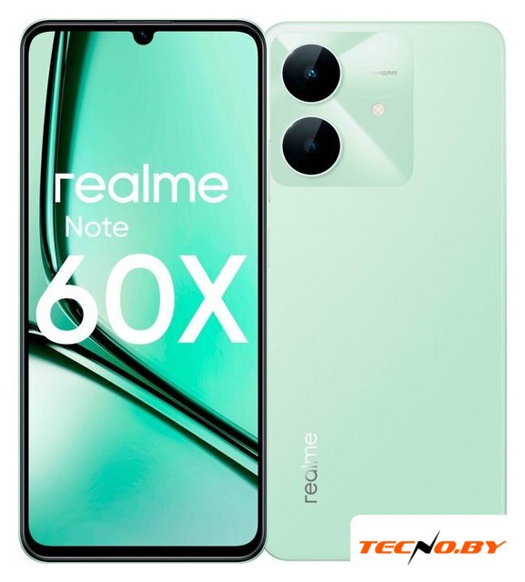 Телефон Realme Note 60x RMX3938 4GB/128GB (зеленый) - Изображение №1 — Интернет-Магазин TECNO.BY