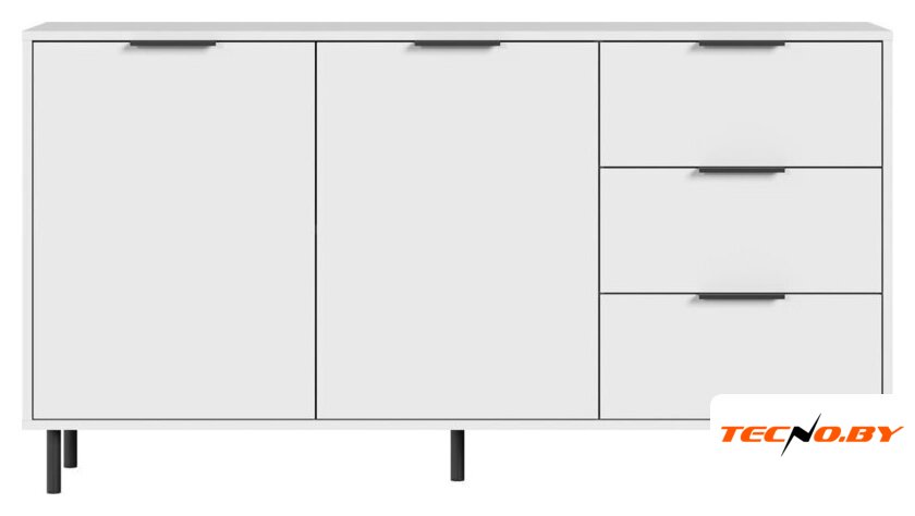 Тумба Mio Tesoro Rimini KOM2D3S/150 (белый/белый) - Изображение №2 — Интернет-Магазин TECNO.BY
