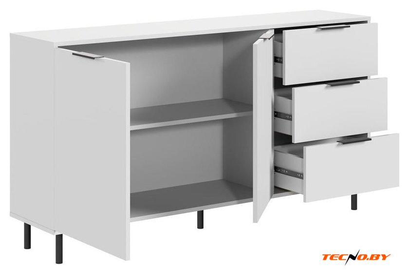 Тумба Mio Tesoro Rimini KOM2D3S/150 (белый/белый) - Изображение №3 — Интернет-Магазин TECNO.BY