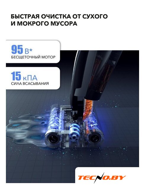 Вертикальный моющий пылесос Deerma DEM-VX96W - Изображение №9 — Интернет-Магазин TECNO.BY