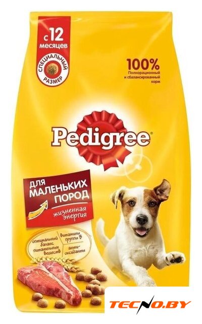 Сухой корм для собак Pedigree для взрослых собак маленьких пород с говядиной 2.2 кг - Изображение №1 — Интернет-Магазин TECNO.BY