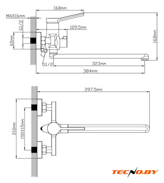 Смеситель Econoce EC0751 - Изображение №3 — Интернет-Магазин TECNO.BY