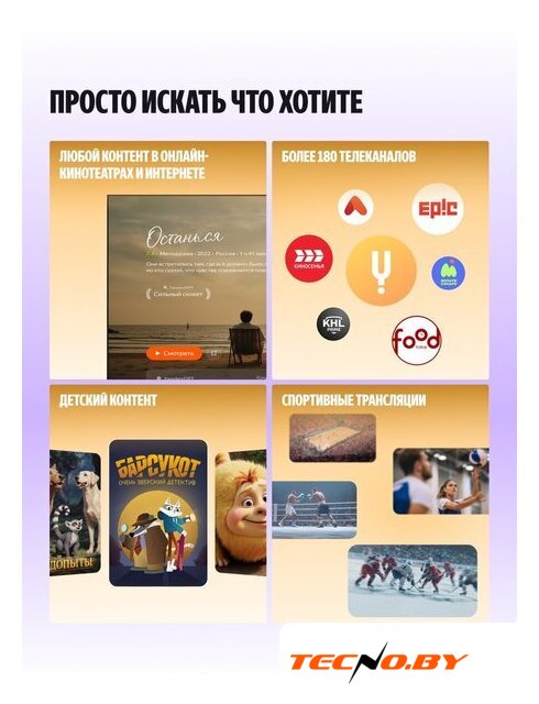 Телевизор Яндекс ТВ Станция Бейсик с Алисой 43 YNDX-00074B - Изображение №4 — Интернет-Магазин TECNO.BY
