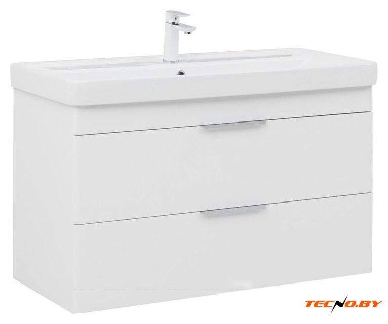  Aquanet Тумба под умывальник Ирис New 100 339280 (белый глянцевый) - Изображение №2 — Интернет-Магазин TECNO.BY