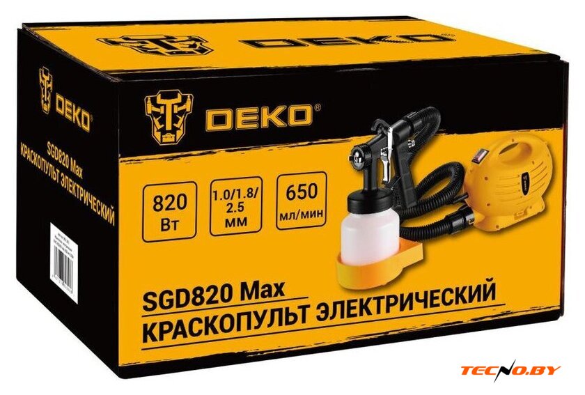 Краскораспылитель Deko SGD820 Max 085-1332 - Изображение №3 — Интернет-Магазин TECNO.BY