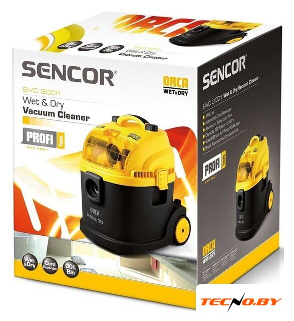 Пылесос Sencor SVC 3001 ORCA - Изображение №2 — Интернет-Магазин TECNO.BY