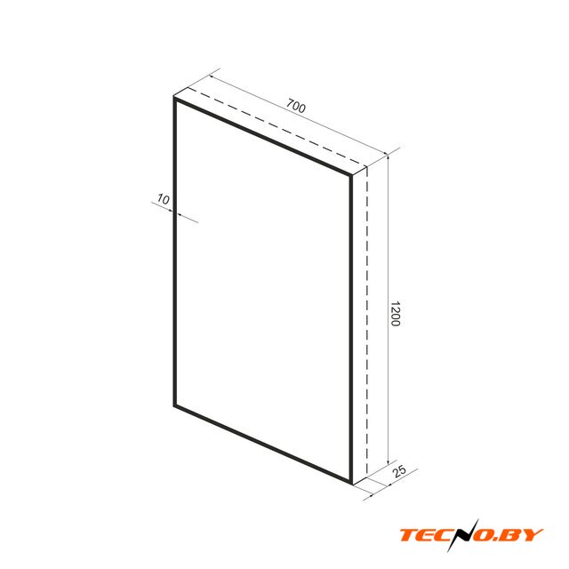  Wellsee , Зеркало с фоновой LED-подсветкой 7 Rays' Spectrum 172201040, 70 х 120 см (с сенсором и регулировкой яркости освещения) - Изображение №9 — Интернет-Магазин TECNO.BY