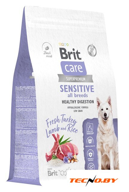 Сухой корм для собак Brit Dog Adult Sensitive Healthy Digestion с индейкой и ягненком 12 кг - Изображение №1 — Интернет-Магазин TECNO.BY