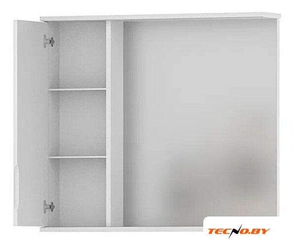  Volna Шкаф с зеркалом Adel 80 L (белый) - Изображение №2 — Интернет-Магазин TECNO.BY