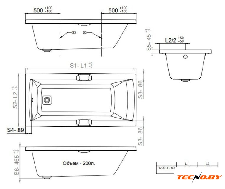 Ванна Triton Алекса 170x75 (с каркасом) - Изображение №10 — Интернет-Магазин TECNO.BY