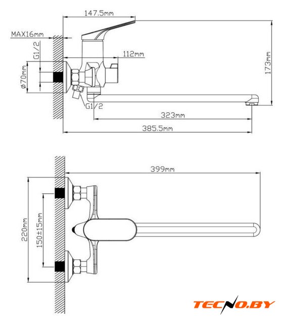Смеситель Econoce D35 760 EC0762 - Изображение №3 — Интернет-Магазин TECNO.BY