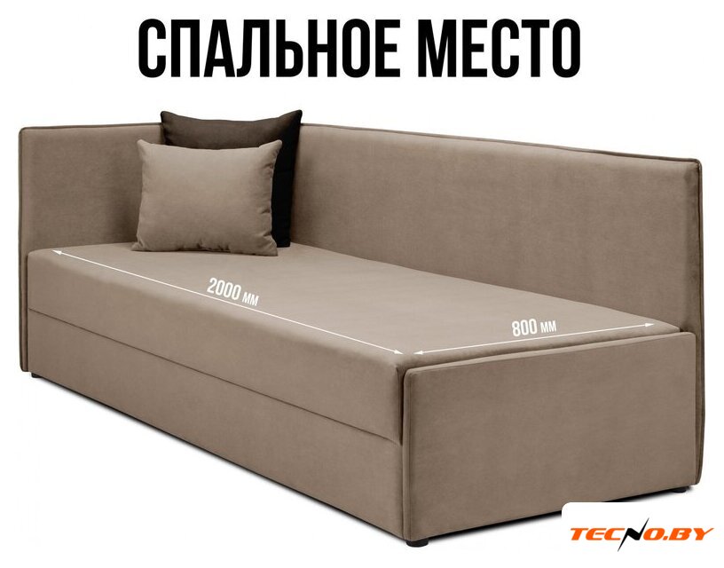 Тахта Mio Tesoro Гамма 800 левая (Velutto 21/Velutto 24) - Изображение №6 — Интернет-Магазин TECNO.BY