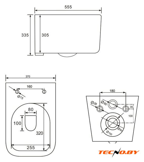 Унитаз подвесной Roxen Berg 530235-01 Rimless Soft Close NC - Изображение №10 — Интернет-Магазин TECNO.BY