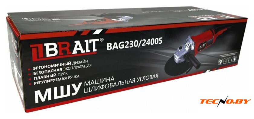 Угловая шлифмашина Brait BAG230/2400S - Изображение №5 — Интернет-Магазин TECNO.BY