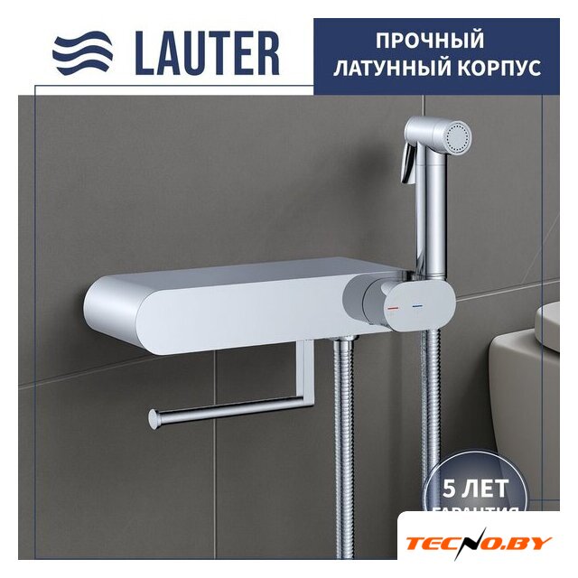 Унитаз напольный Lauter W76 P-TRAP 21122762 + гигиенический душ Infinity 21LT0103CH (горизонтальный выпуск) - Изображение №7 — Интернет-Магазин TECNO.BY