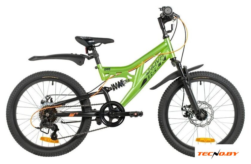 Детский велосипед Novatrack Shark 20 20SS6D.SHARK.GN6 (зеленый) - Изображение №1 — Интернет-Магазин TECNO.BY