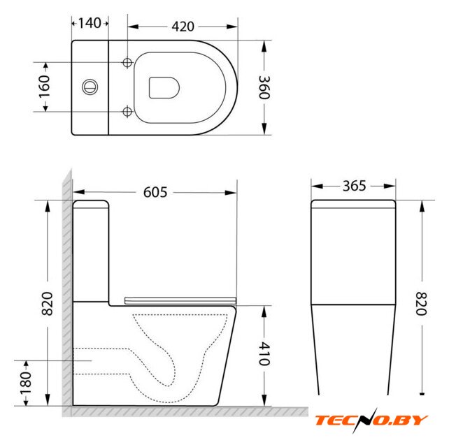Унитаз напольный Lauter W76 P-TRAP 21122762 + гигиенический душ Glow 21LT0224GL (горизонтальный выпуск) - Изображение №20 — Интернет-Магазин TECNO.BY