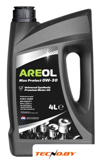 Моторное масло Areol Max Protect 0W-30 4л - Изображение №1 — Интернет-Магазин TECNO.BY