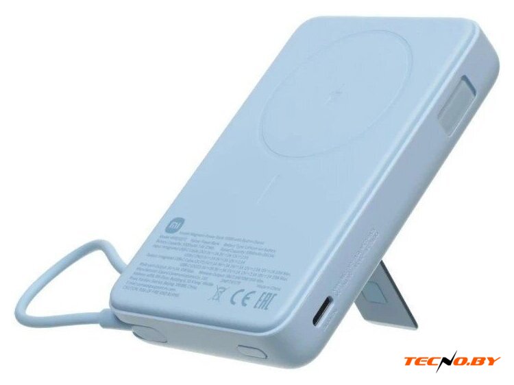 Внешний аккумулятор Xiaomi Magnetic Power Bank with Built-in Stand WPB1007Z 10000mAh (голубой, международная версия) - Изображение №6 — Интернет-Магазин TECNO.BY