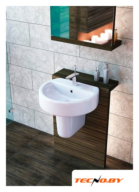 Умывальник Sanita Luxe Best ВКС WB.PD/Best/55-C/WHT.G/S1 - Изображение №6 — Интернет-Магазин TECNO.BY
