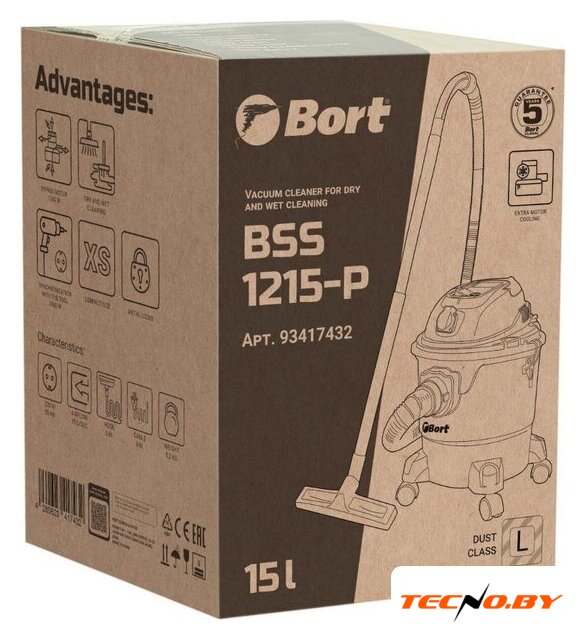 Пылесос Bort BSS-1215-P - Изображение №9 — Интернет-Магазин TECNO.BY