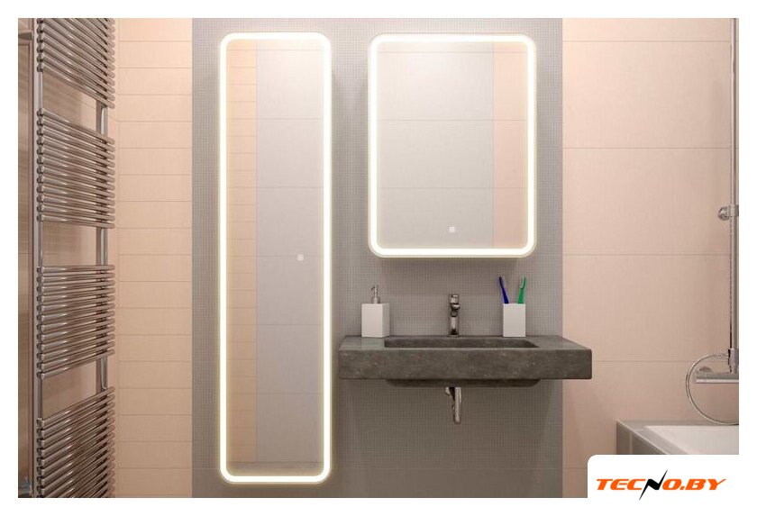  Континент Шкаф с зеркалом Elliott Led 55x80 (левый) - Изображение №5 — Интернет-Магазин TECNO.BY