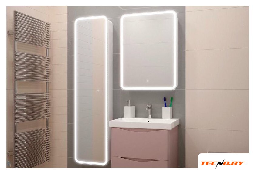  Континент Шкаф с зеркалом Elliott Led 55x80 (левый) - Изображение №4 — Интернет-Магазин TECNO.BY