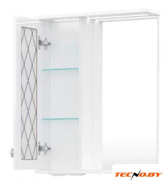  Volna Шкаф с зеркалом Milena 55 L (белый) - Изображение №2 — Интернет-Магазин TECNO.BY