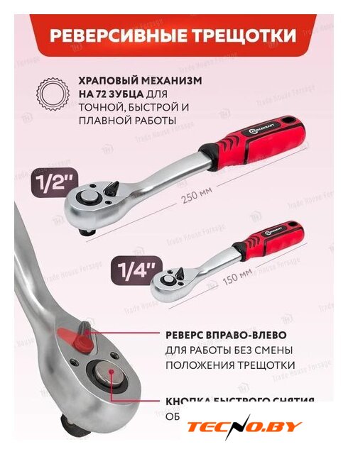 Универсальный набор инструментов ForceKraft FK-4821-5(16212) - Изображение №11 — Интернет-Магазин TECNO.BY