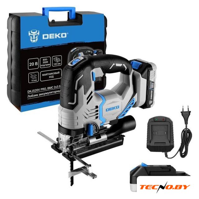Электролобзик Deko DKJS20V PRO 085-1330 (с 2-мя АКБ) - Изображение №1 — Интернет-Магазин TECNO.BY