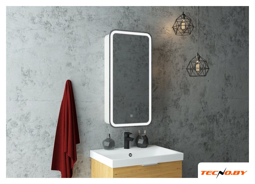  Континент Шкаф с зеркалом Elliott Led 40х80 L - Изображение №8 — Интернет-Магазин TECNO.BY