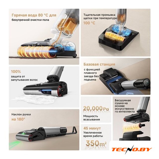 Вертикальный моющий пылесос Trouver Wet and Dry Vacuum X4 Pro - Изображение №21 — Интернет-Магазин TECNO.BY